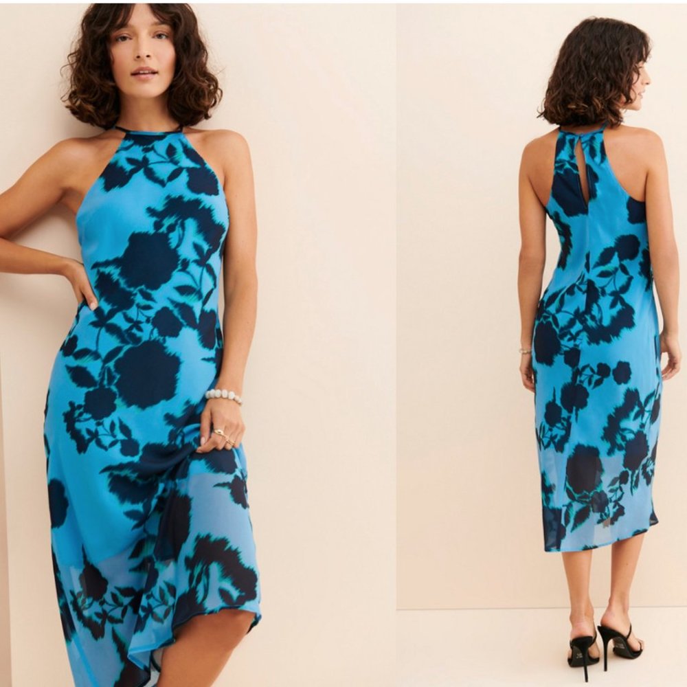 In Motion Floral Midi Dress